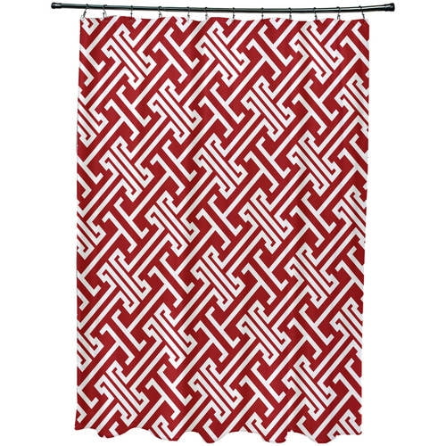 Stripe Print Shower Curtain E by design 71 x 74 Red Key Stripe Stripe Print Shower Curtain E by design 71 x 74 Red Key Stripe